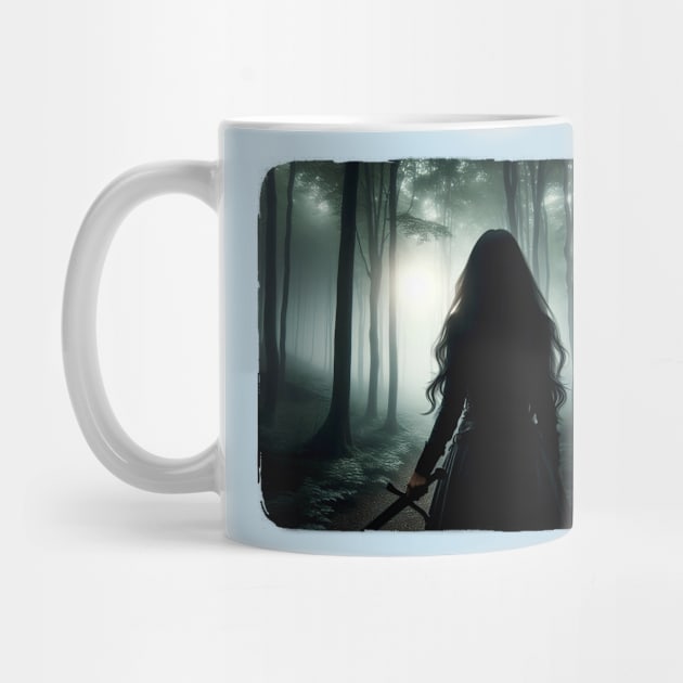 Girl in dark forest fantasy by Print&fun